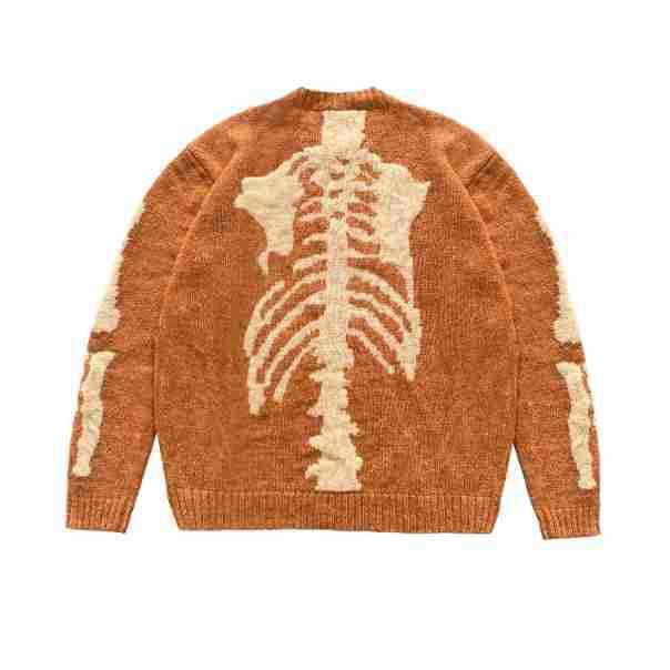 Loose Bones 
Skeleton Knit Casual Sweater